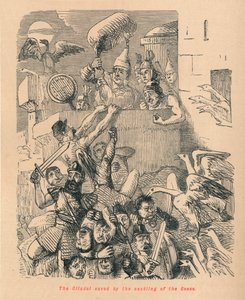 Citadela zachráněná kdákáním hus, 1852 od John Leech