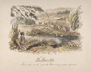 Nábřeží, příznivý vítr a pstruh se zvedá tak rychle, jak je to možné, 1830-64.