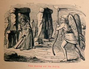 Time Bowling out the Druids, c1860, 1860 od John Leech