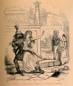 Virginie unesena Minionem v platu Appia, 1852 od John Leech