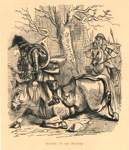 Vilém III. na lovu, 1897. od John Leech