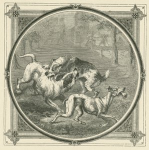 Psi a kosti (rytina) od John Leighton