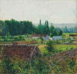 Farmy v Giverny, c.1890 od John Leslie Breck