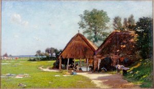Washing Place, Normandie, kolem roku 1918 od John Leslie Thomson