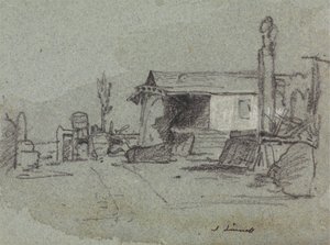 Scéna na Edgware Road, Londýn od John Linnell