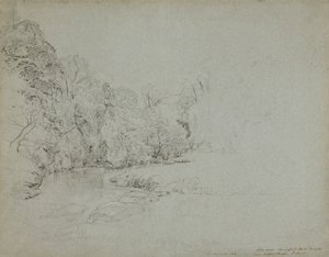 Pike Pool, Beresford Hall, Derbyshire od John Linnell