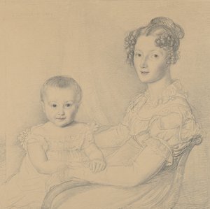 Portrét matky a dítěte, 1823. od John Linnell