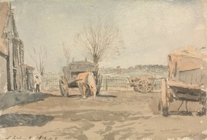 Hospodářský dvůr od John Linnell