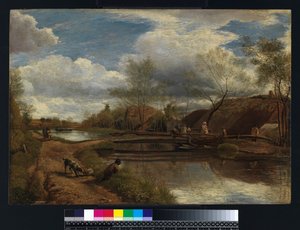 River Kennet, poblíž Newbury, 1815 (olej na plátně položeném na panelu) od John Linnell