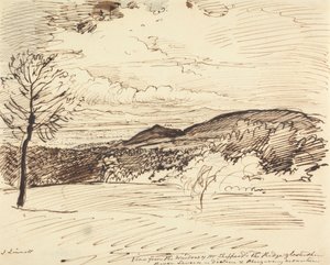 Pohled z okna pana Shepparda, The Ridge, Gloucestershire od John Linnell