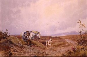Odpočinek po natáčení (akvarel na papíře) od John Maclaren Barclay
