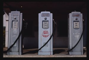 Olympic Gas Pumps, San Diego, Kalifornie, USA