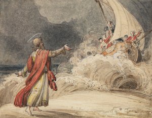 Kristus utišující bouři od John Martin