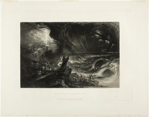 Zničení faraonova vojska, z knihy Ilustrace k Bibli od John Martin