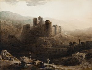Měsíční svit - hrad Chepstow od John Martin