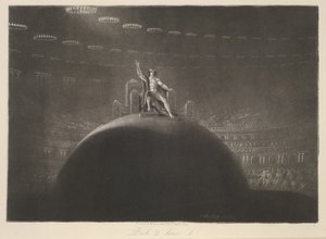 Satan na svém trůnu, z „Ztracený ráj“, od Johna Miltona, kolem roku 1858 (rytina) od John Martin
