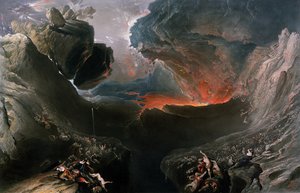The Great Day of His Wrath, vyrytý Charles Mottram (1807-76), publikoval Thomas McLean, Londýn v roce 1857 (ručně kolorovaná rytina)