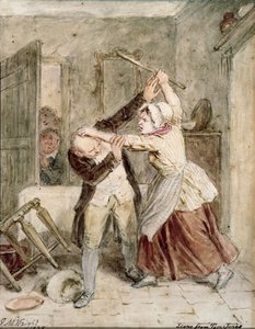 Scéna z Toma Jonese, 1838 (wc na papíře)