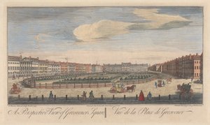 Perspektivní pohled na náměstí Grosvenor Square od John Maurer