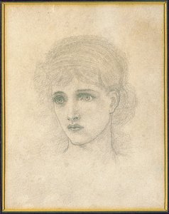 Hlava ženy od John Melhuish Strudwick