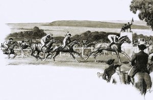 Nejslavnější britský rovinový dostih Derby od John Millar Watt