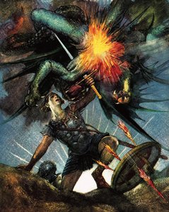 Christian bojuje o život od John Millar Watt