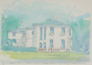 Penlee House, 1991 (wc na papíře) od John Miller
