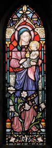 Dover, St Mary In Castro, Lavers & Barraud, John Millner Allen (1827-1902), Madonna & Child, 1861, adaptováno podle Gilberta Scotta