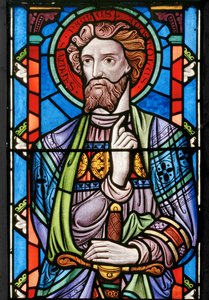 St Paul, detail z Ukřižování, 1861 (vitráže)