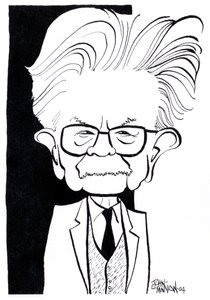 Elias Canetti, karikatury od John Minnion