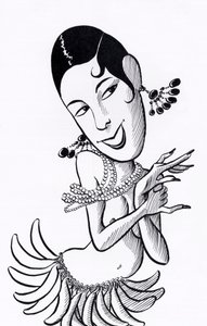 Josephine Baker, karikatura od John Minnion