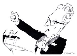 Otto Klemperer - karikatury od John Minnion