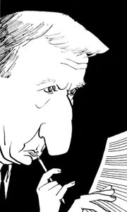 Richard Rodney Bennett, karikatura John Minnion od John Minnion