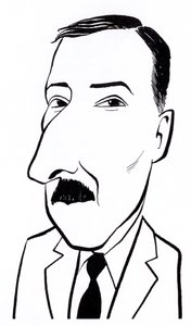 Stefan Zweig, karikatura od John Minnion