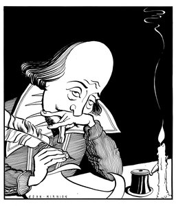 William Shakespeare píše hru Johna Minniona od John Minnion