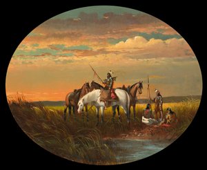Zastavení na prérii pro kouř, c.1870