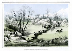 Překročení řeky Hellgate, 6. ledna 1854 1856. od John Mix Stanley