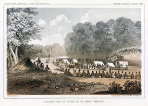 Distribuce zboží do Gros Ventres, hospoda. 1860 od John Mix Stanley