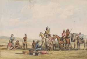 poručík. Crovers Despatch - Návrat guvernéra Stevense do Fort Benton od John Mix Stanley