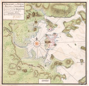 Mapa Bostonu od Montresor