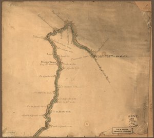(Mapa řeky Ohio z pevnosti Fort Pitt. LOC gm71002315