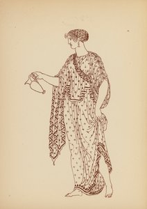 Starověký řecký ženský kostým (litografie) od John Moyr Smith