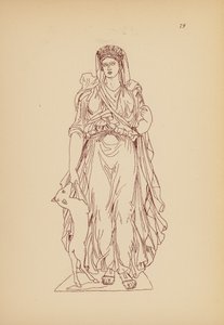 Starověký řecký ženský kostým (litografie) od John Moyr Smith