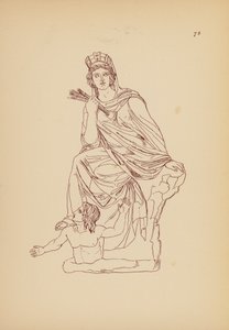 Starověký řecký ženský kostým (litografie) od John Moyr Smith