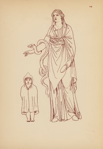 Starověký řecký ženský kostým (litografie) od John Moyr Smith