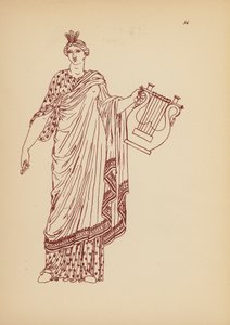 Starověký řecký ženský kostým (litografie) od John Moyr Smith