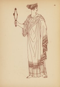 Starověký řecký ženský kostým (litografie) od John Moyr Smith