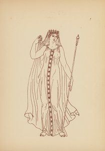 Starověký řecký ženský kostým (litografie) od John Moyr Smith