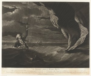 John Money se svým balonem zřítil do moře Nebezpečná situace majora Monyho, 23. července 1785 (název na předmětu)