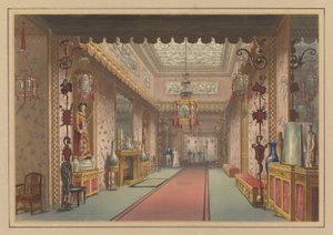 Čínská galerie, jak to bylo, talíř XV na ilustracích paláce Jejího Veličenstva v Brightonu ... od John Nash